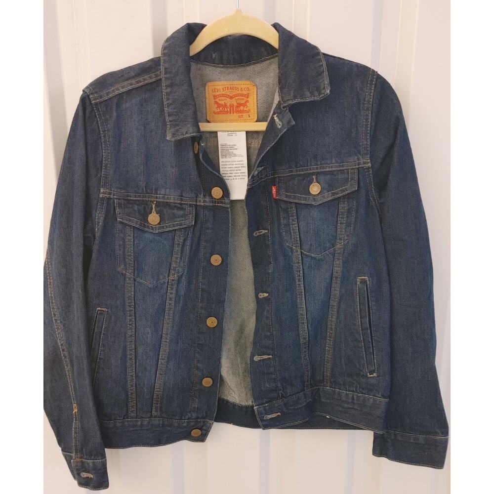 Levi's Denim Jean Jacket Large Dark Wash